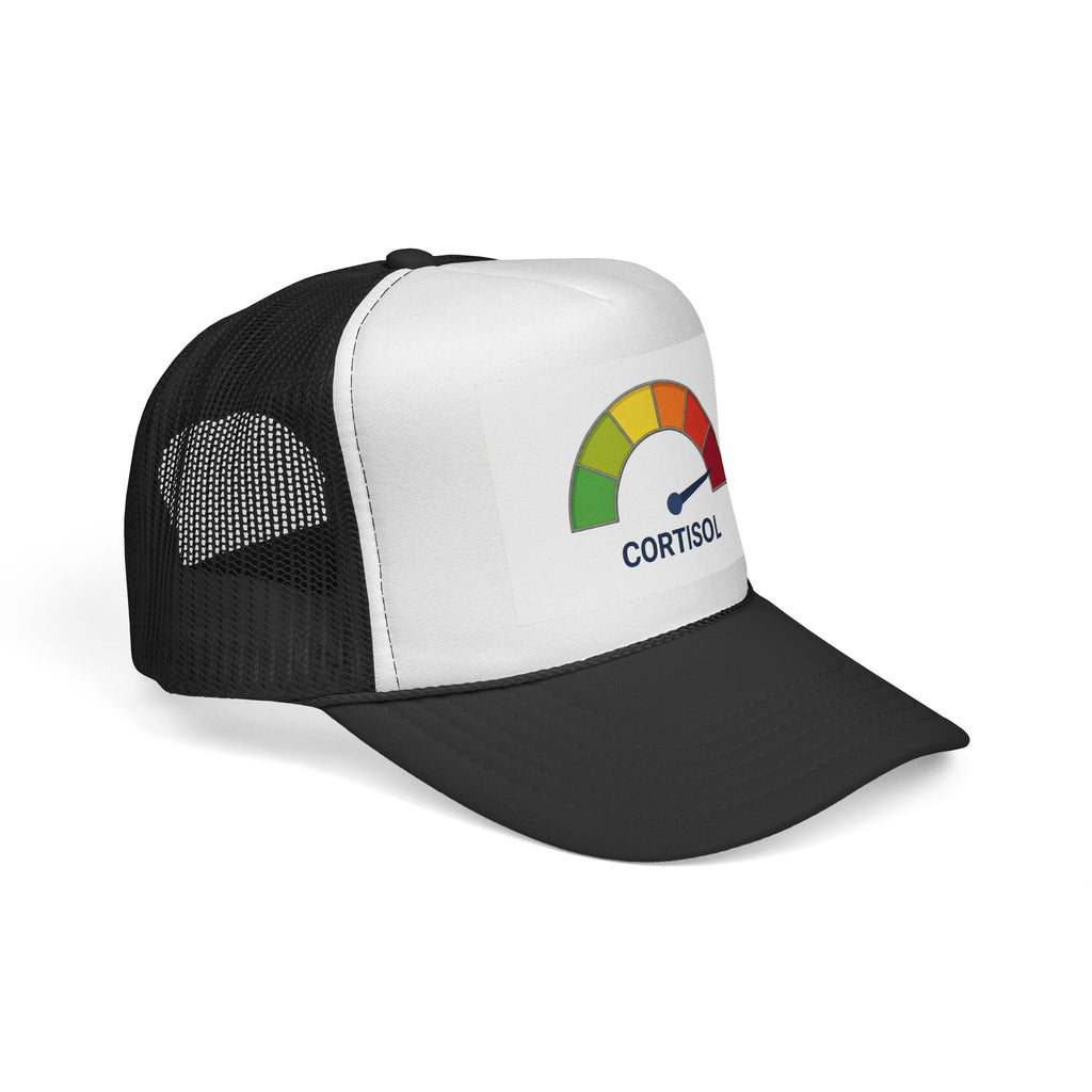 Cortisol Spike Trucker Cap — Bold Graphic Mesh Snapback Hat