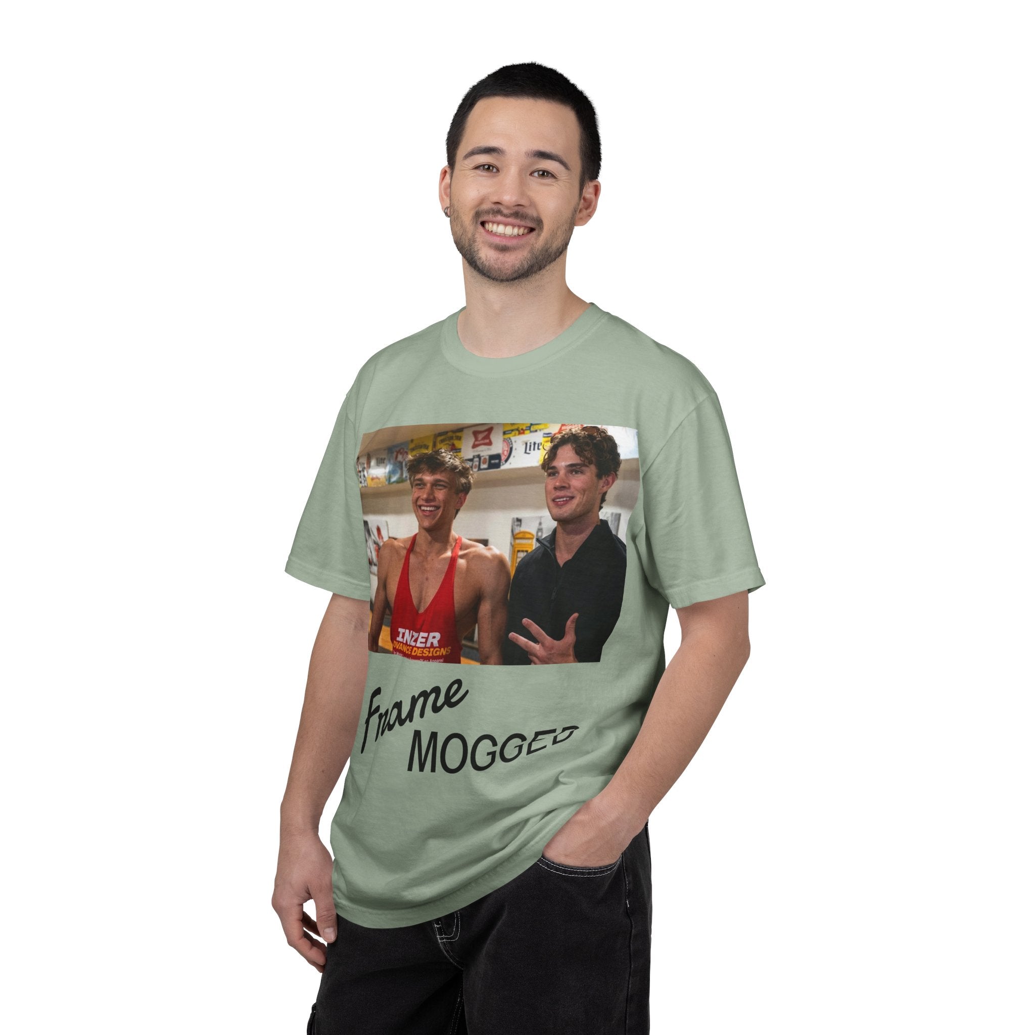 Frame Mogged T-Shirt — Meme Photo Graphic Tee