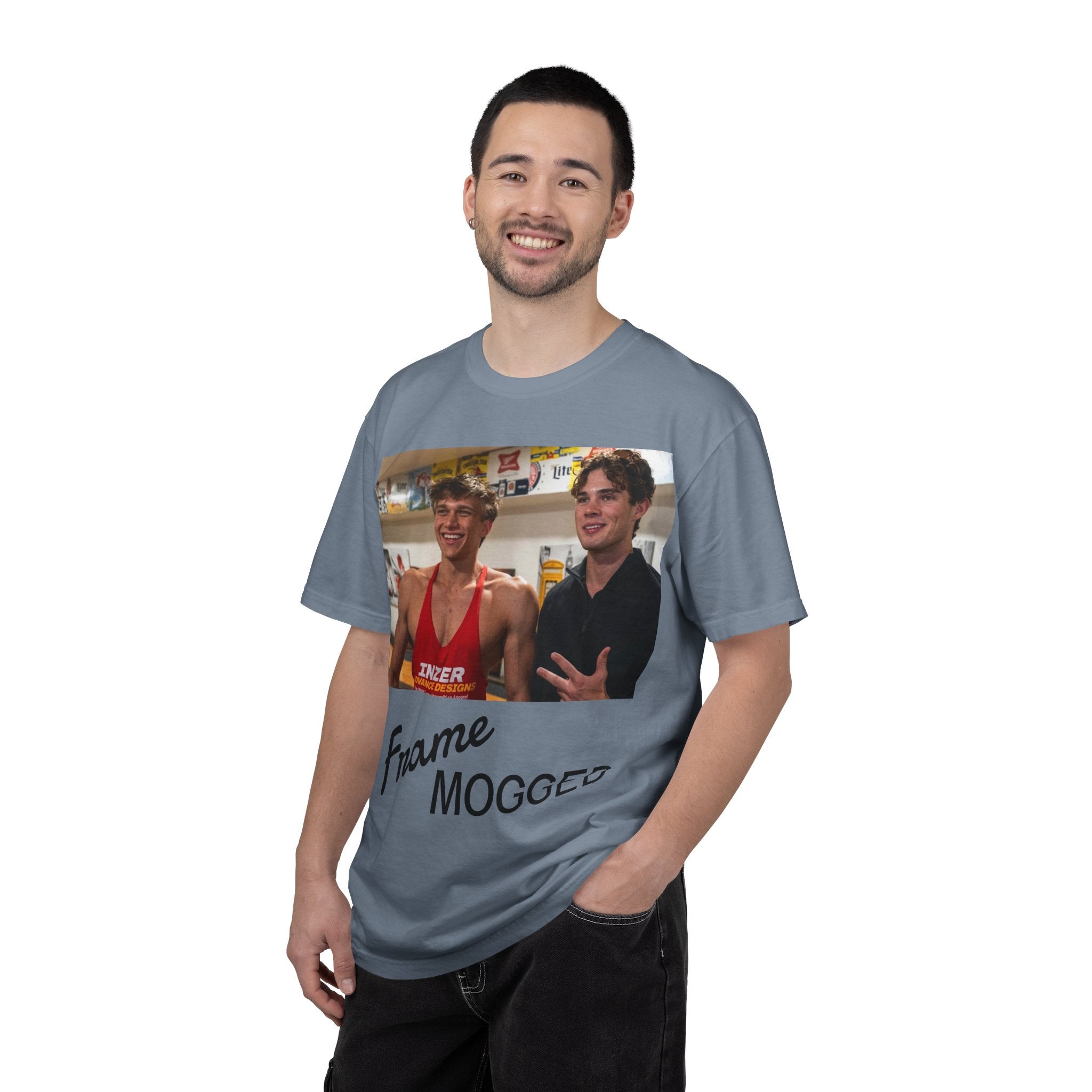 Frame Mogged T-Shirt — Meme Photo Graphic Tee