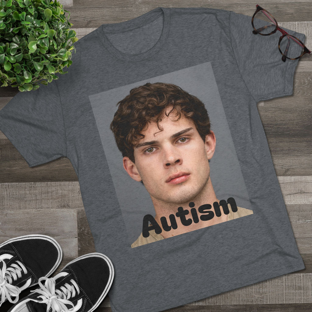 Autism Awareness Clavicular Mugshot - Portrait T‑Shirt