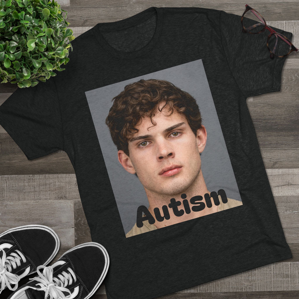 Autism Awareness Clavicular Mugshot - Portrait T‑Shirt