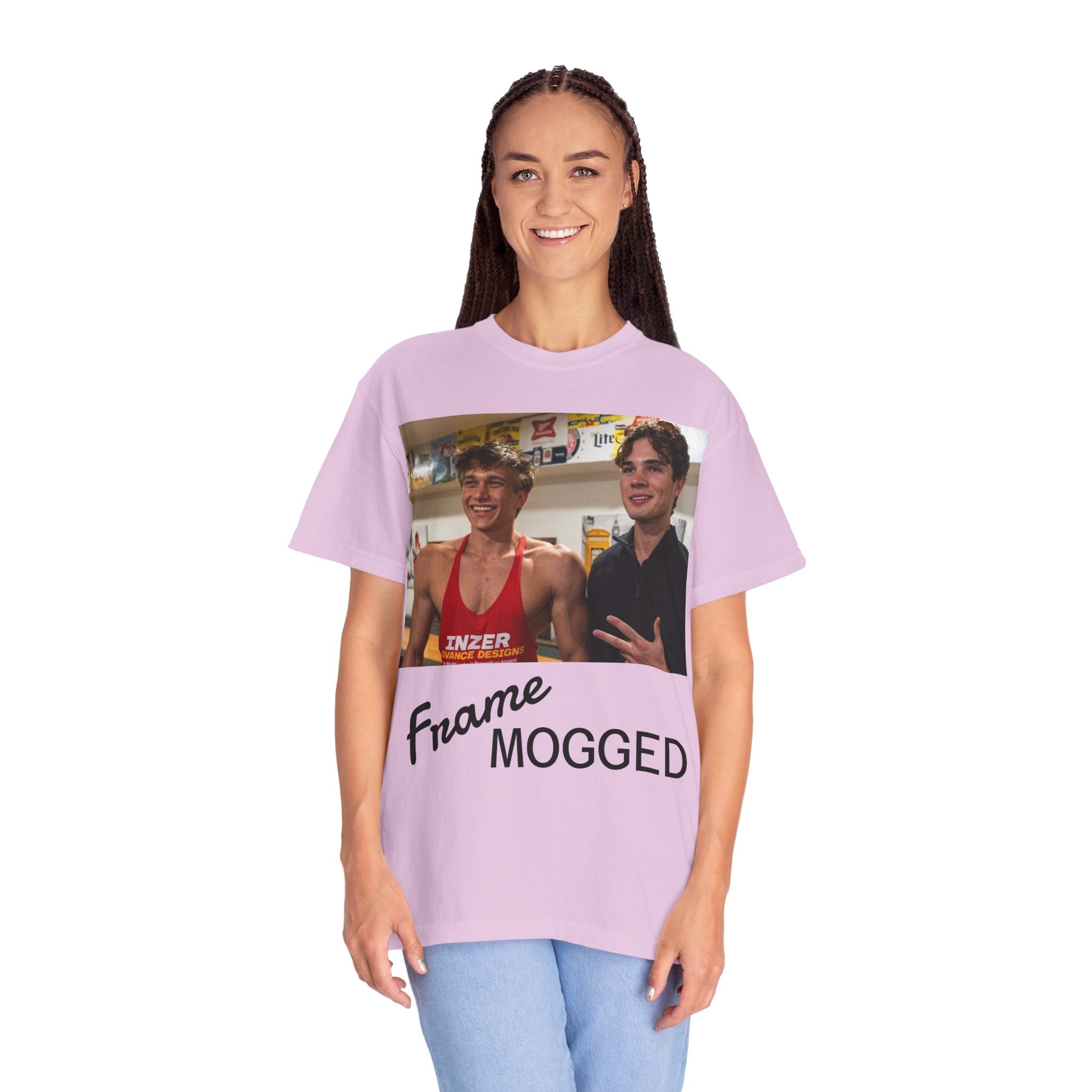 Frame Mogged T-Shirt — Meme Photo Graphic Tee