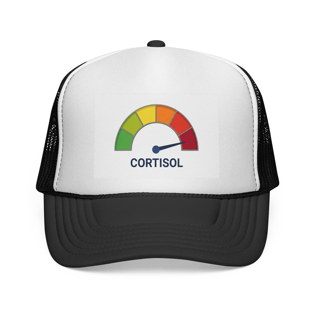 Cortisol Spike Trucker Cap — Bold Graphic Mesh Snapback Hat