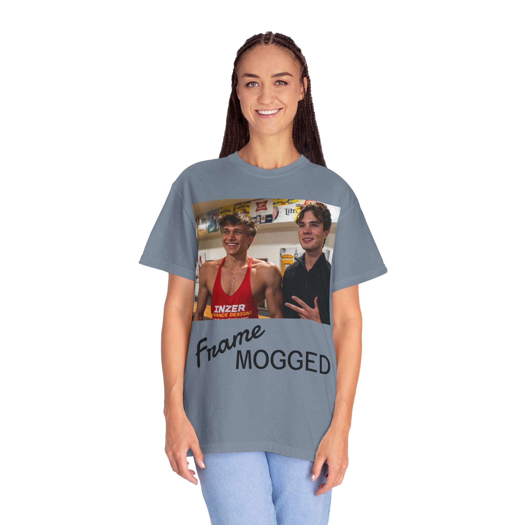 Frame Mogged T-Shirt — Meme Photo Graphic Tee
